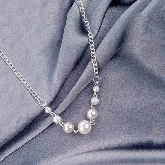 Moonlight Silver Pearl Necklace