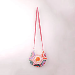 Pastel Bloom Crochet Sling Bag