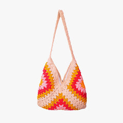 Sunset Blush Crochet Bag