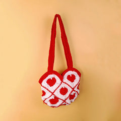 Sweetheart Red Crochet Bag