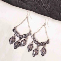 Intricate Antique Teardrop Dangle Earrings