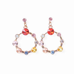 Radiant Colourful Gemstone Drop Earrings