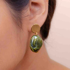 Marble Resin Drop Earrings