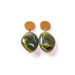 Marble Resin Drop Earrings