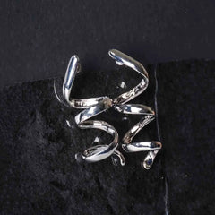 Electric Silver Spiral Drop Earrings