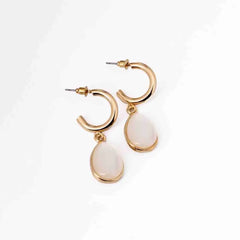 Opalescent Teardrop Hoops
