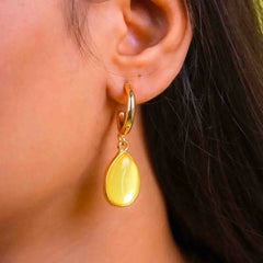 Opalescent Teardrop Hoops