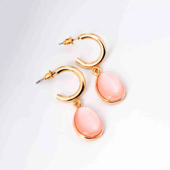 Opalescent Teardrop Hoops