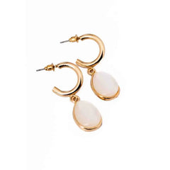 Opalescent Teardrop Hoops