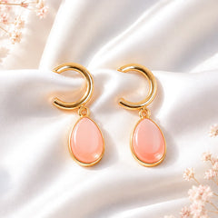 Opalescent Teardrop Hoops
