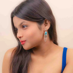 Boho Turquoise Stone Drop Earrings