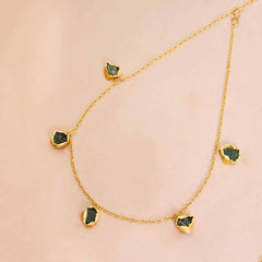 Raw Stone Chain Necklace