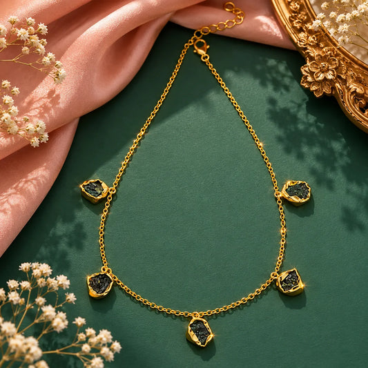 Raw Stone Chain Necklace