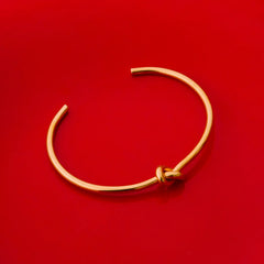 Knot Open Cuff Bracelet - 18K Gold Plated