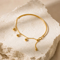Half Cuff Adjustable Chain Bracelet - 18K Gold Plated