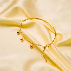 Half Cuff Adjustable Chain Bracelet - 18K Gold Plated
