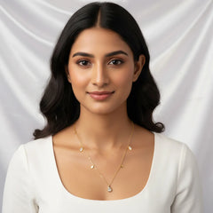 Teardrop Chain Necklace - 18K Gold Plated