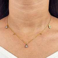 Teardrop Chain Necklace - 18K Gold Plated