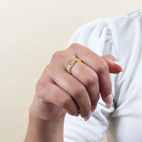 Golden Link Chain Ring - 18K Gold Plated