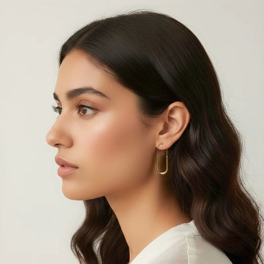 Pin Slim Earrings - 18K Gold Plated