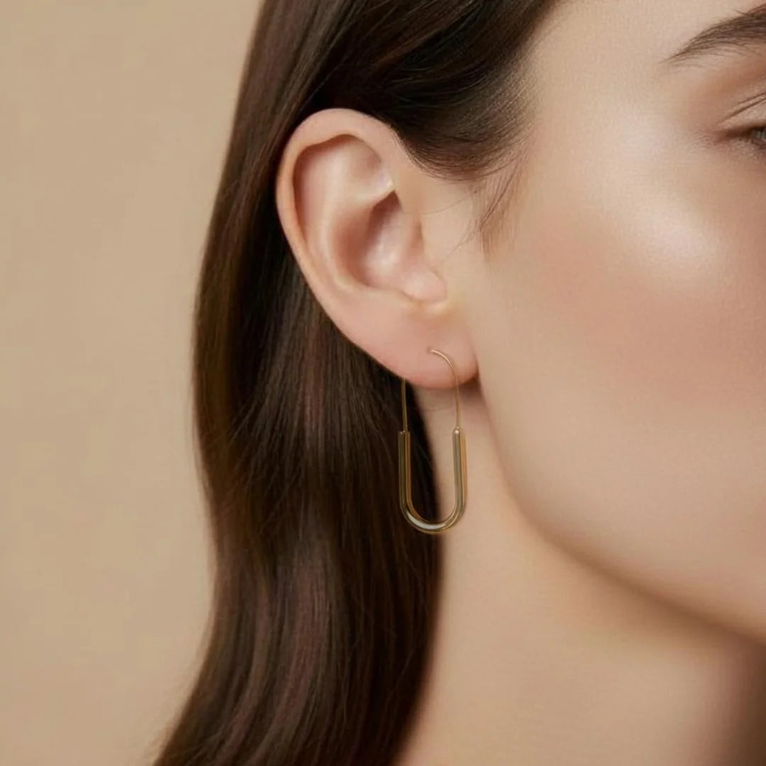 Pin Slim Earrings - 18K Gold Plated