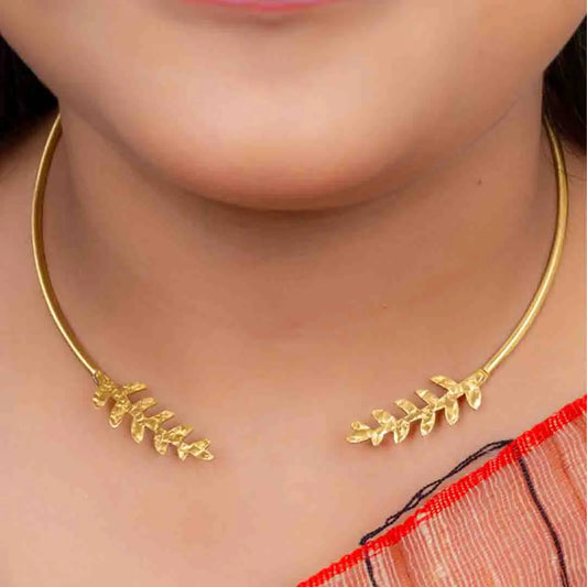 Brass Olive Leaf Hasli