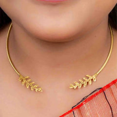 Brass Olive Leaf Hasli