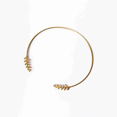 Brass Olive Leaf Hasli