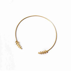 Brass Olive Leaf Hasli
