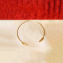 Brass Olive Leaf Hasli