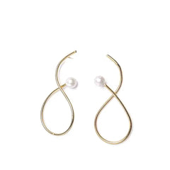 Pearl Swirl Drop Earrings