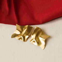 Crumple Statement Brass Studs