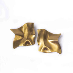 Crumple Statement Brass Studs