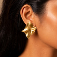 Crumple Statement Brass Studs