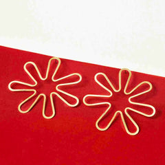 Brass Floral Wired Drop Earrings