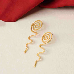 Textured Spiral Drop Earrings