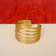 Brass Layered Cuff Bangle