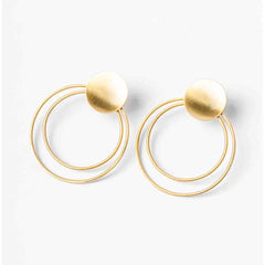 Brass Double Layered Hoops