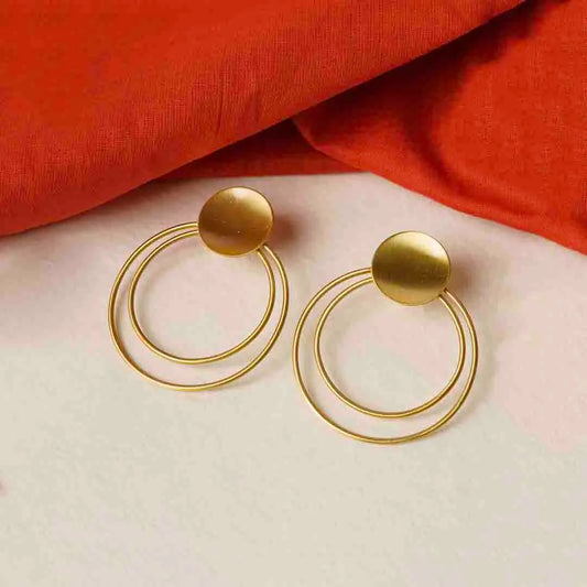 Brass Double Layered Hoops