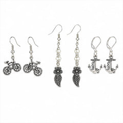 Oxidised Silver Quirky Earrings Combo