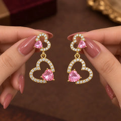 Crystal Love Heart Earrings