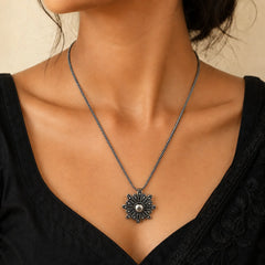Meher floral Oxidised Jewellery Set