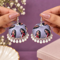 Traditional Goddess Meenakari Jhumka
