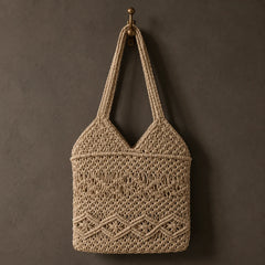 Bohemian Macrame Tote Bag
