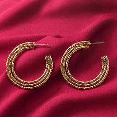 Golden Weave Hoop Earrings
