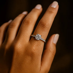 EverGlow Crystal  Solitaire Ring