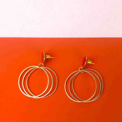 Tripple Circles Dangle Earrings