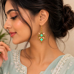 Traditional Enamel Hook Earrings