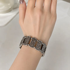 Oxidised Filigree Bracelet with Ghungroo