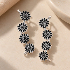 Silver Petal Ear Cuff